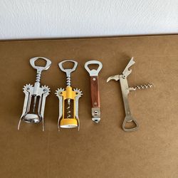 4 Wine Tools and Bottle Openers