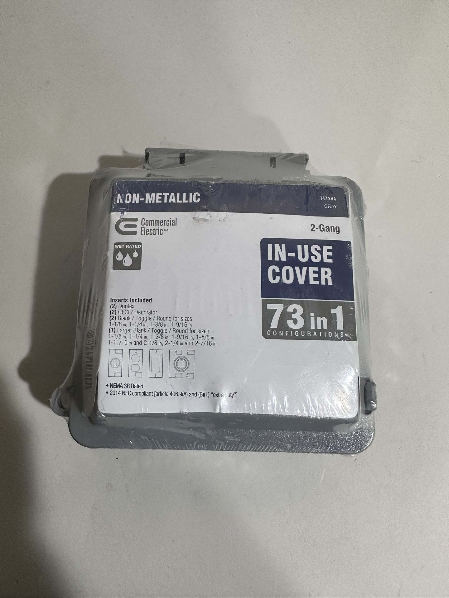 Commercial Electric 2-Gang Extra Duty Non-Metallic Low Profile While-In-Use