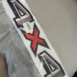 Two Pc 4x4 Decals Stic. 50 Bed Side (Red Black)