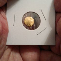 Mini Saint Gaudens Little Golden Coin. Tiny Coin, But A Big Collectible!