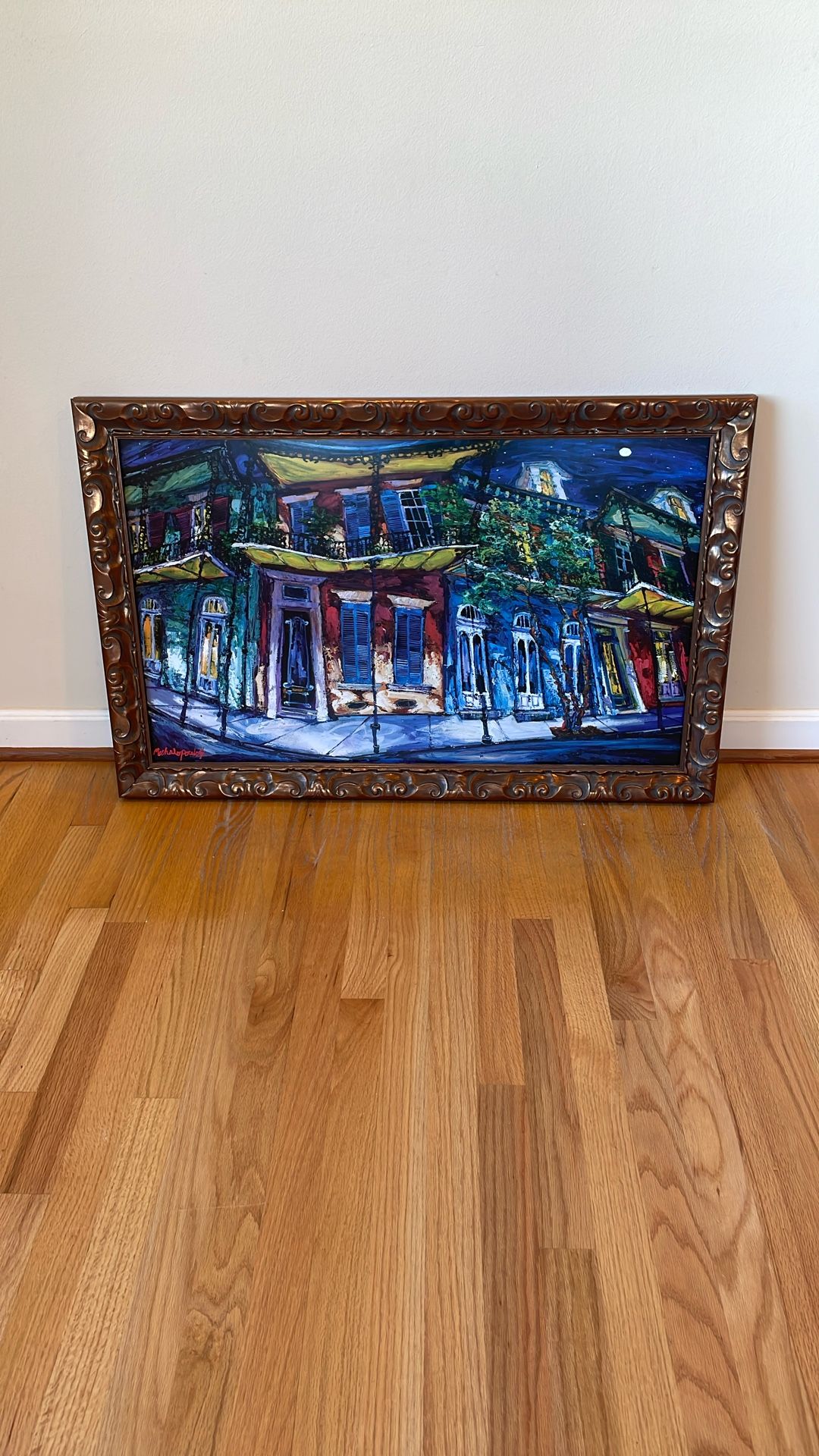 New Orleans French quarter art w frame