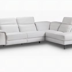 Leather sectional