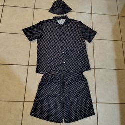 Mens Polka Dot Beach Set