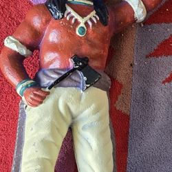 Antique Native American Cast Iron Bank 