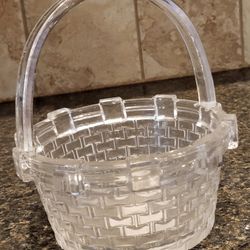 Woven 7" Glass Basket (second matching one available