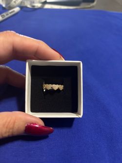 Double side heart ring