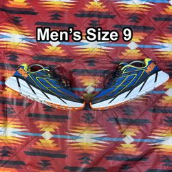 Hoka One One Clifton 3 Mens Size 9 Blue Running Shoes 1012046 BRON