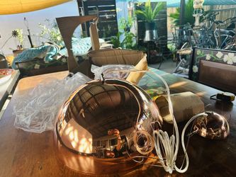 Brand new Copper Oversized Dome Light Fixture 15.7 Dimensions 