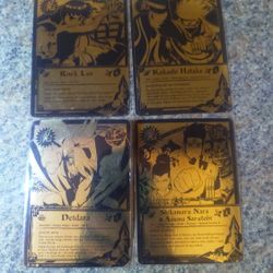 Naruto TCG Holographic Black Gold Cards