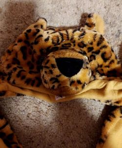 Leopard Animal Hat with Paws – Plush Winter Hat