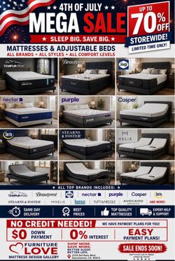MATTRESS SaLe!!! 🇺🇸Same Day Delivery🎇All Sizes and Brands🎆
