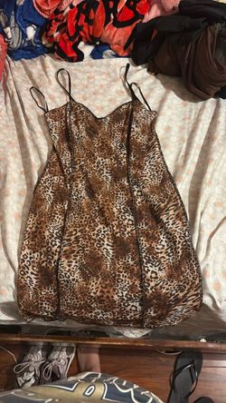 Leopard Print Mini Slip Dress