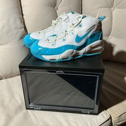 Nike Air Max Uptempo 95 Blue Fury with shoe case