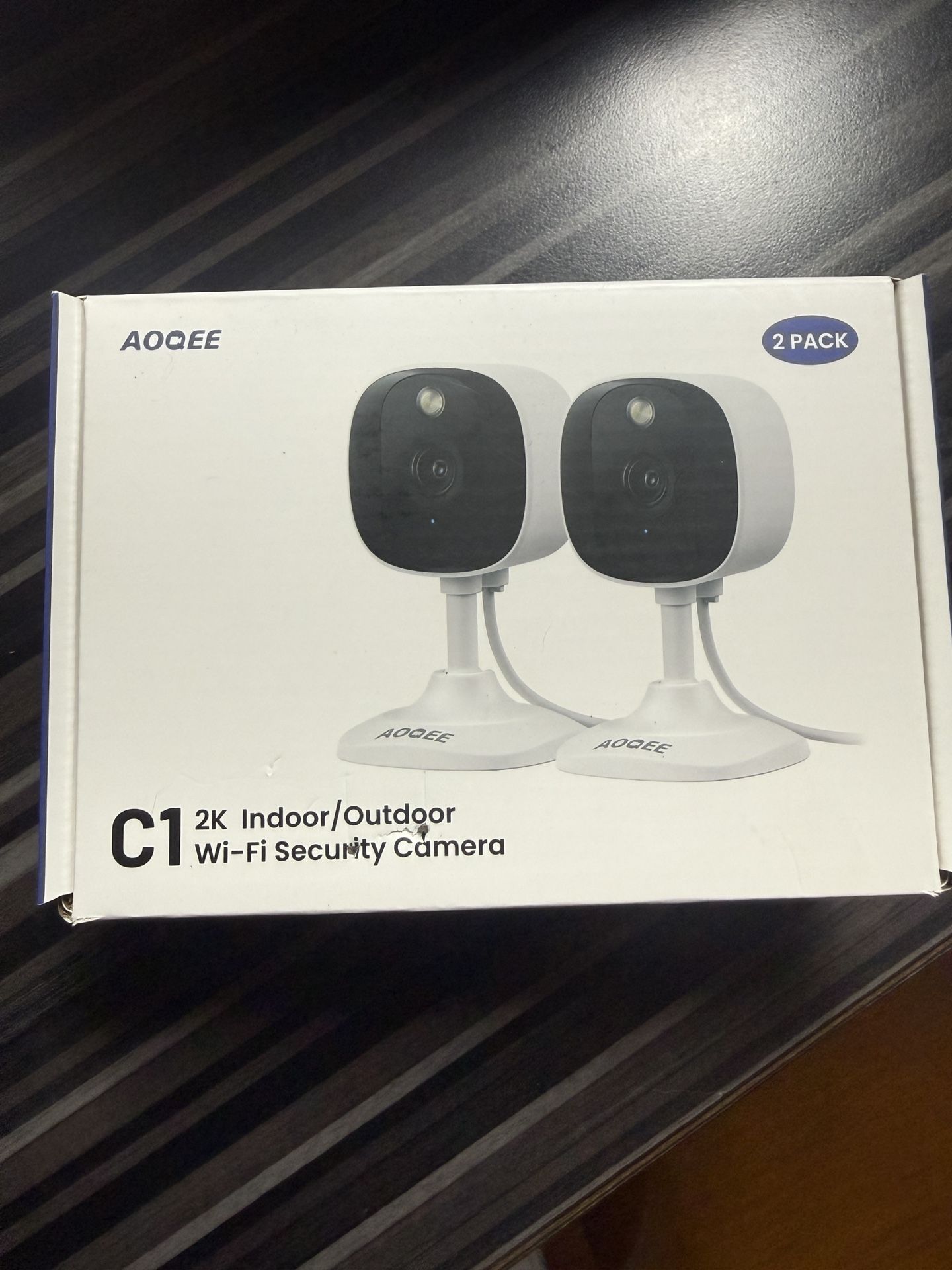2 pack outdoor/indoor security cameras