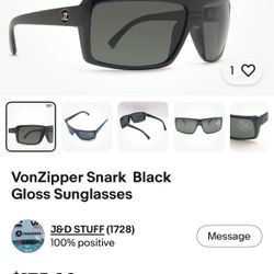 VonZipper Snark  Black Gloss Sunglasses