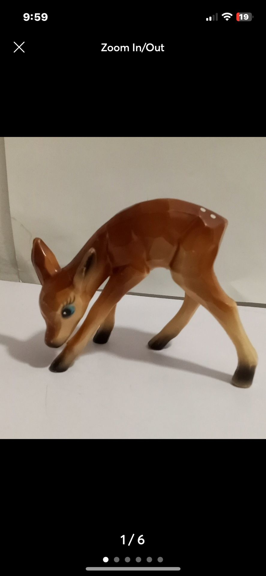 Vtg 1960 Fawn deer