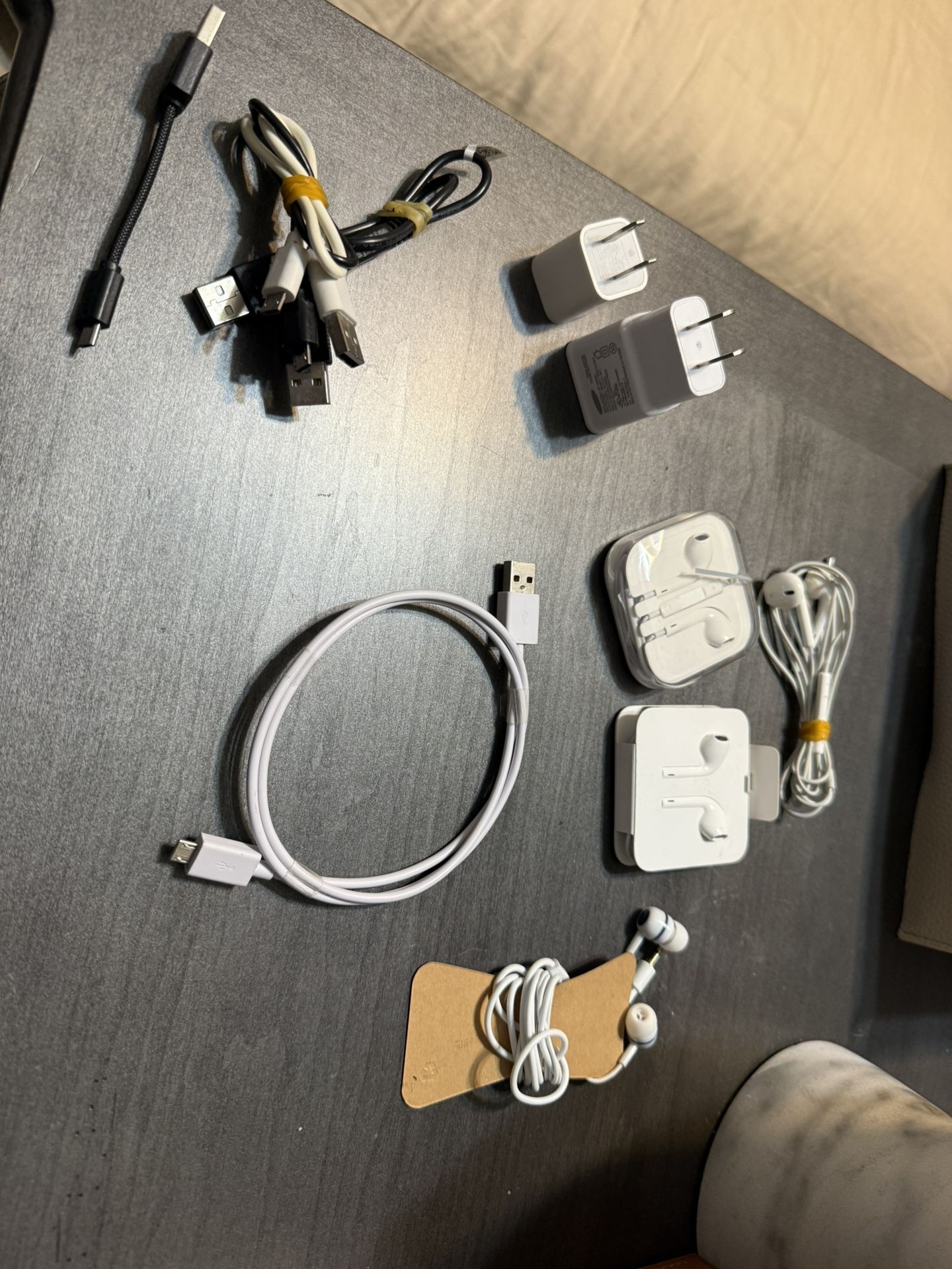 Message For What You Want. iPhone Chargers And Mini Android