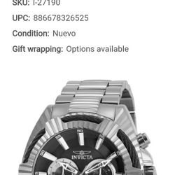 Invicta Watch Reloj Precio Original Son 189 Dolares, Esta Nuevo Dr Paquete Ni 1 Vez Se Ah Puesto . Lo Dejo Ir En 120 O Mejor Oferta /120 Or Best Offer