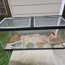 Large reptile tank with all accessories