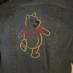 Juniors Winnie The Pooh Blue Jean Jacket
