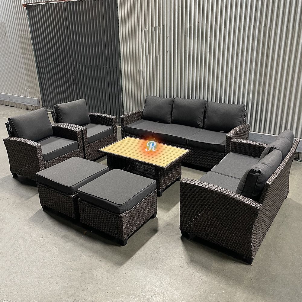 9-Seater Outdoor Patio Furniture Couch Set