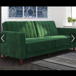 Green Velvet Futon