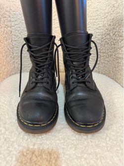 Dr. Martens 1460 SR Safety Toe Black Leather Boots (Size US 8 / UK 6)