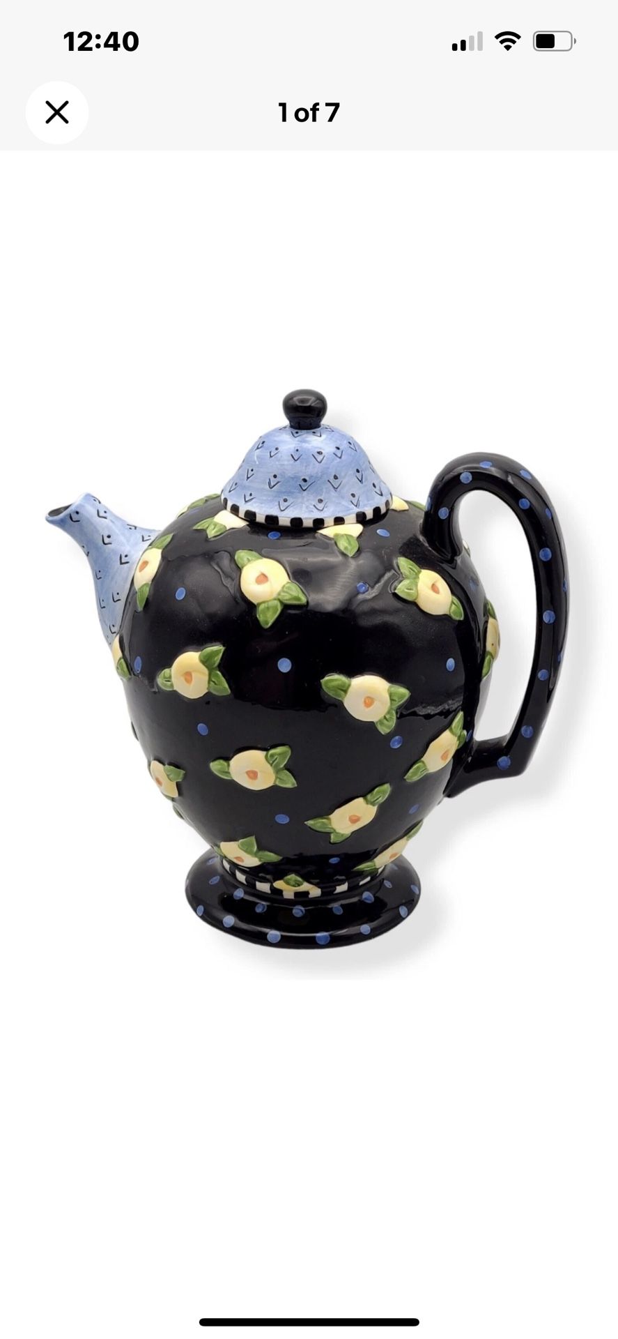 Vintage Mary Engelbreit Teapot 1997
