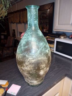 Large Frosted Multicolor Vase