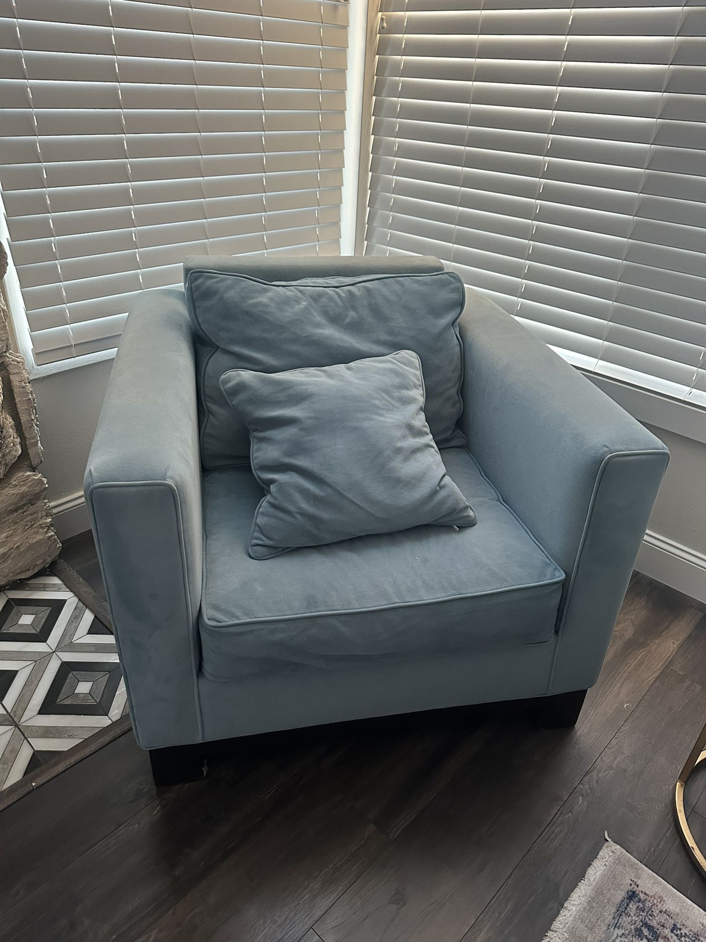 2- Light Blue Sofa Chairs