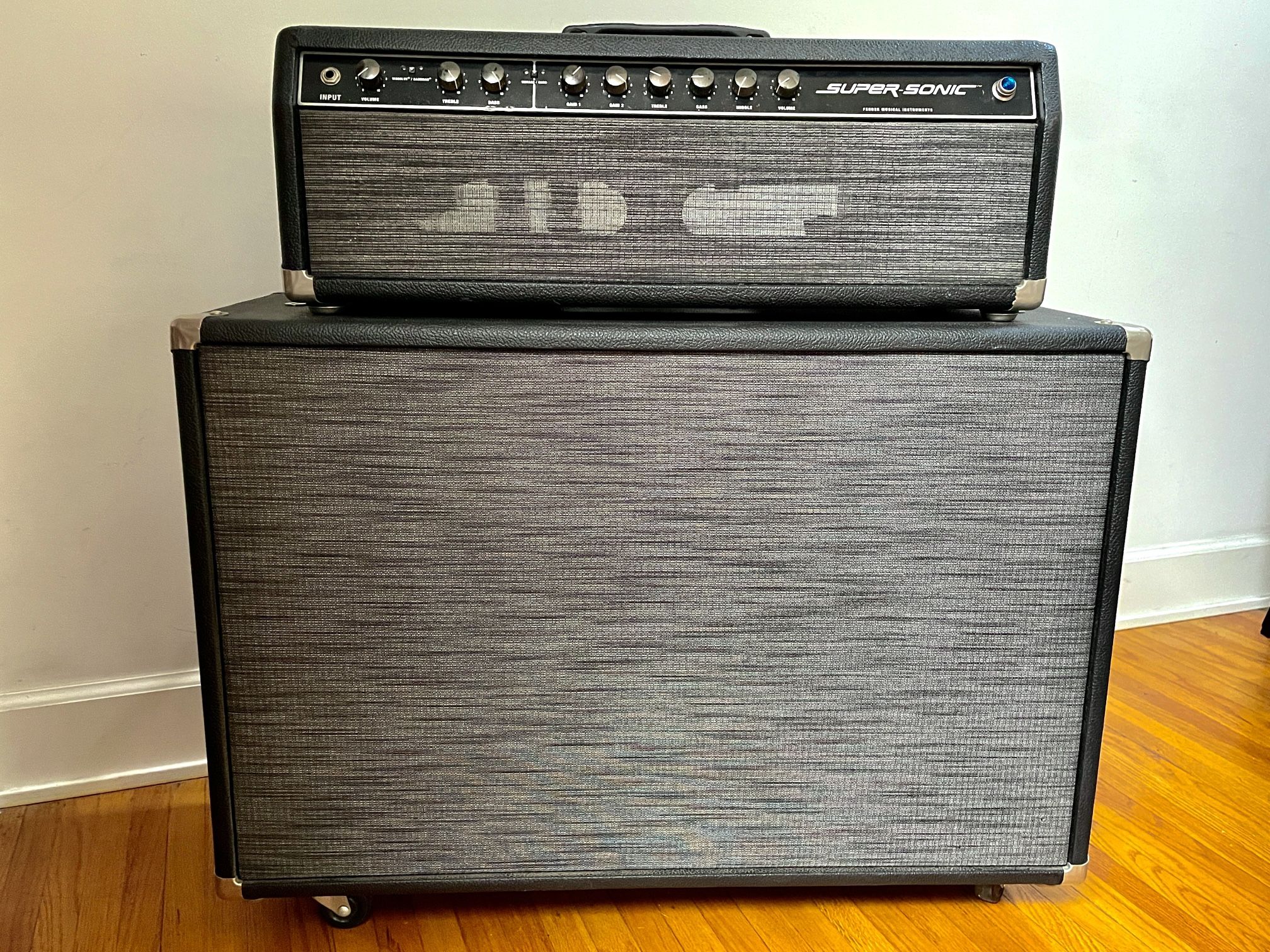 Early Fender Supersonic 60w Head With Matching 2x12 Cab