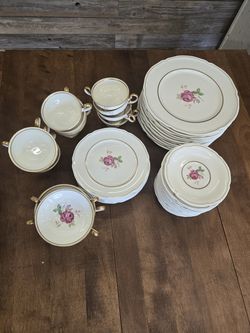 Vintage Castleton China 54 piece Dinner set in Dolly Madison