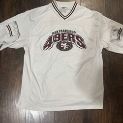 San Francisco 49ers Lee Sport Nfl Sweatshirt - XI White Cotton