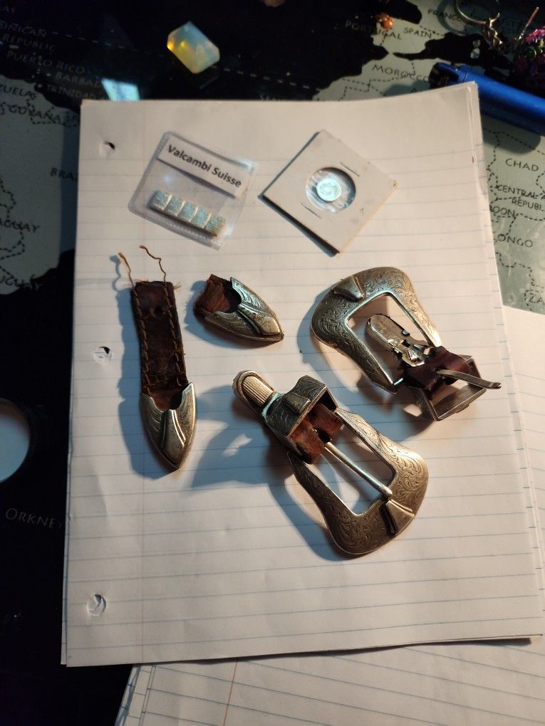 .999 And .925 Sterling Silver Scrap And A George Wash. .999 Dime + 5 Gram Valcambi Swiss 5 G Bar .999