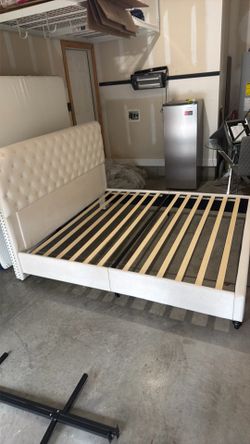 King size bed frame plus mattress
