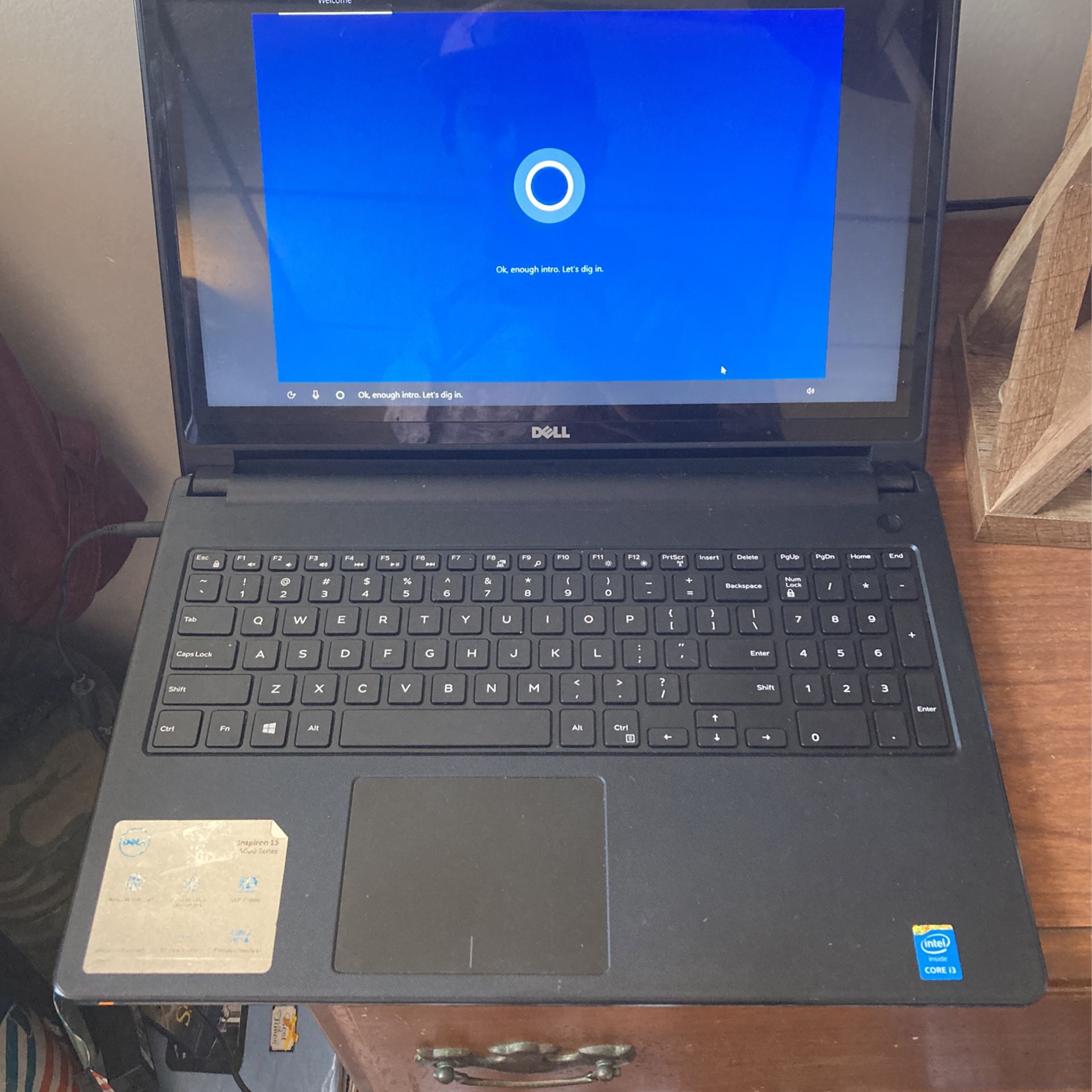 Dell Laptop W/ Charger and Case