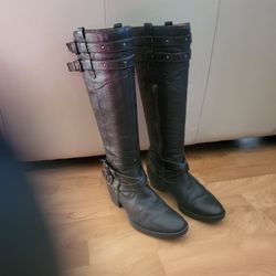 Black Leather Born Boots 