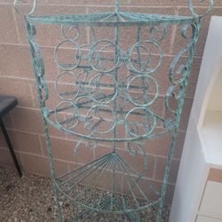 Wrought Iron Corner Rack/Wine Rack