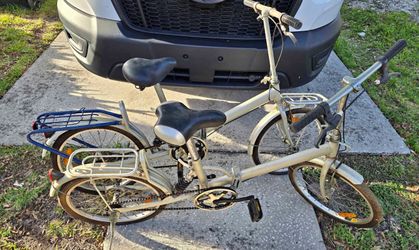 TWO Vintage-Aluminum 16” Adult Folding Bicycle Camping Bike  Classic