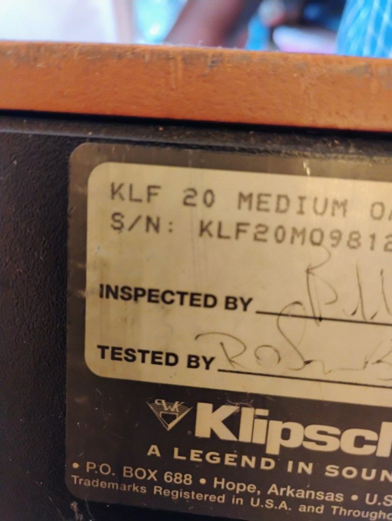 Klipsch Klh 20 Mint Cond