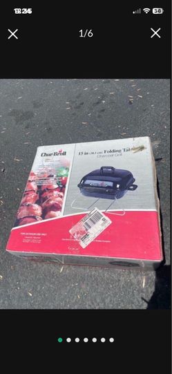 Paid $60 Char-Broil Portable Outdoor 15 Square Charcoal Grill New