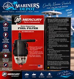 NEW OEM Mercury 8M0126144 Water Separating Fuel Filter – V6/V8