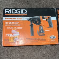 Ridgid 18v Brushless 1 in. SDS Plus  Rotary Hammer New. No Battery tool Only 