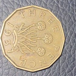 1937 Three Pence Coin 