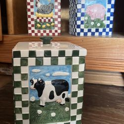 Set Of 3 Farmhouse Canisters 