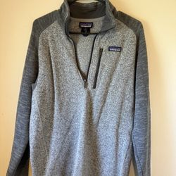 Patagonia Men’s Grey And Dark Grey 1/4 Zip