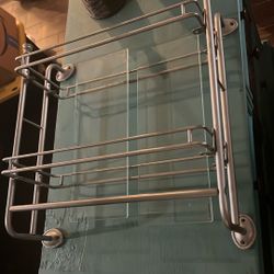 Bathroom Wall Shelf  Glass And Metal 