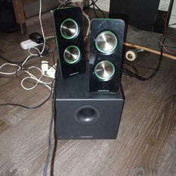 Insignia Color Changing Speakers And Mini Subwoofer