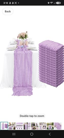 12 liliac  purple cheese cloth table Runners  35  incheswide by 10ft