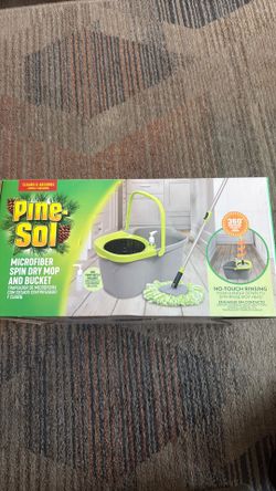 Pine-Sol microfiber spin and dry mop and bucket